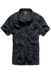 Brandit Langarmhemd Roadstar Shirt Schwarz/Grau/Dunkelgrau