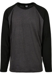 URBAN CLASSICS Longsleeve Raglan Contrast LS Dunkelgrau/Grau