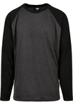 URBAN CLASSICS Longsleeve Raglan Contrast LS Dunkelgrau/Grau