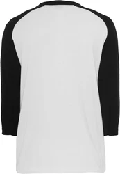 URBAN CLASSICS T-Shirt Urban Classics Herren Contrast 3/4 Sleeve Raglan Tee Weiß/Schwarz/Creme/Dunkelblau