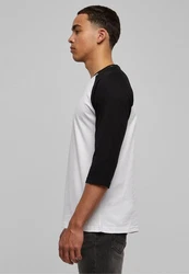 URBAN CLASSICS T-Shirt Urban Classics Herren Contrast 3/4 Sleeve Raglan Tee Weiß/Schwarz/Creme/Dunkelblau