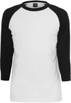 URBAN CLASSICS T-Shirt Urban Classics Herren Contrast 3/4 Sleeve Raglan Tee Weiß/Schwarz/Creme/Dunkelblau
