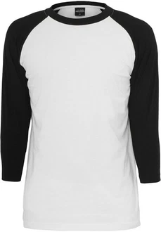 URBAN CLASSICS T-Shirt Urban Classics Herren Contrast 3/4 Sleeve Raglan Tee Weiß/Schwarz/Creme/Dunkelblau