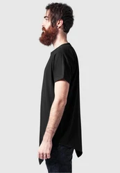 URBAN CLASSICS Langarmshirt Asymetric Long Tee Dunkelgrau/Schwarz/Grau