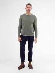 LERROS Strickpullover Strukturstrick Dunkelgrün/Khaki/Grün