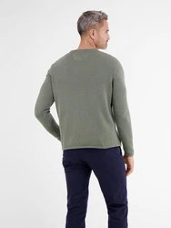 LERROS Strickpullover Strukturstrick Dunkelgrün/Khaki/Grün