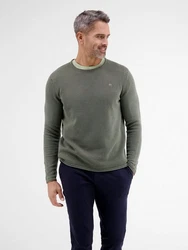 LERROS Strickpullover Strukturstrick Dunkelgrün/Khaki/Grün