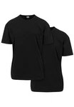 URBAN CLASSICS T-Shirt Urban Classics Herren Oversized Tee 2-Pack Schwarz