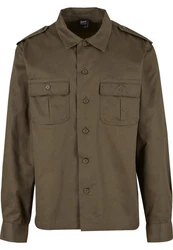 Brandit Langarmhemd US Shirt Khaki/Dunkelgrün/Braun