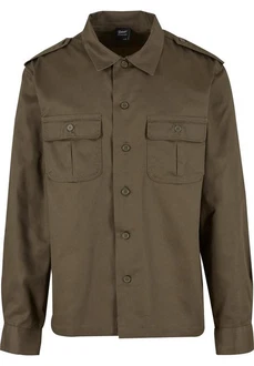 Brandit Langarmhemd US Shirt Khaki/Dunkelgrün/Braun