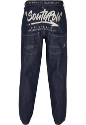 Southpole Cargohose Script Denim (1-tlg) Blau/Dunkelblau
