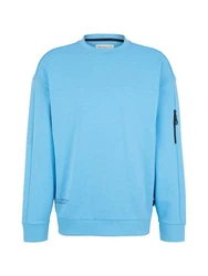 TOM TAILOR Denim Sweatshirt RELAXED CREW Hellblau/Blau