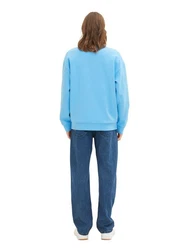 TOM TAILOR Denim Sweatshirt RELAXED CREW Hellblau/Blau