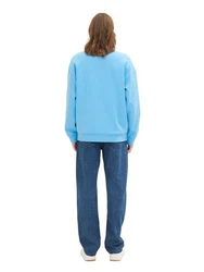 TOM TAILOR Denim Sweatshirt RELAXED CREW Hellblau/Blau
