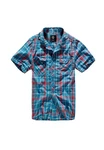 Brandit Langarmhemd Roadstar Shirt Türkis/Blau