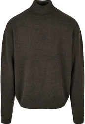 URBAN CLASSICS Rundhalspullover Oversized Roll Neck Sweater Dunkelgrün/Khaki/Grau/Dunkelgrau/Braun