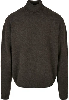 URBAN CLASSICS Rundhalspullover Oversized Roll Neck Sweater Dunkelgrün/Khaki/Grau/Dunkelgrau/Braun
