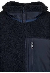 URBAN CLASSICS Herren Sherpa Jacket (1-St) Dunkelblau/Blau