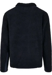 URBAN CLASSICS Herren Sherpa Jacket (1-St) Dunkelblau/Blau