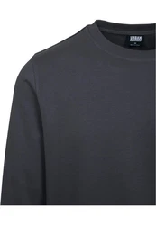 URBAN CLASSICS Rundhalspullover Urban Classics Herren Basic Terry Crew Dunkelblau/Dunkelgrau/Grau