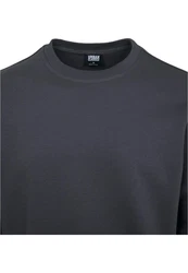 URBAN CLASSICS Rundhalspullover Urban Classics Herren Basic Terry Crew Dunkelblau/Dunkelgrau/Grau