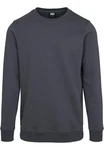 URBAN CLASSICS Rundhalspullover Urban Classics Herren Basic Terry Crew Dunkelblau/Dunkelgrau/Grau