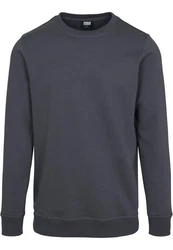URBAN CLASSICS Rundhalspullover Urban Classics Herren Basic Terry Crew Dunkelblau/Dunkelgrau/Grau