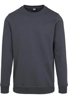 URBAN CLASSICS Rundhalspullover Urban Classics Herren Basic Terry Crew Dunkelblau/Dunkelgrau/Grau