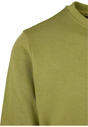 URBAN CLASSICS Rundhalspullover Urban Classics Herren Basic Terry Crew Dunkelgrün/Grün/Neonfarben/Khaki
