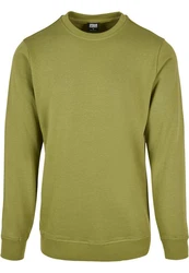 URBAN CLASSICS Rundhalspullover Urban Classics Herren Basic Terry Crew Dunkelgrün/Grün/Neonfarben/Khaki