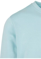 URBAN CLASSICS Rundhalspullover Urban Classics Herren Basic Terry Crew Hellblau/Blau/Türkis