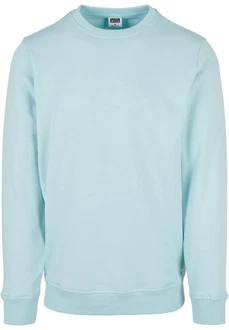 URBAN CLASSICS Rundhalspullover Urban Classics Herren Basic Terry Crew Hellblau/Blau/Türkis