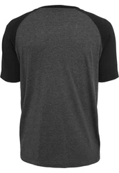 URBAN CLASSICS T-Shirt Raglan Contrast Tee (1-tlg) Dunkelgrau/Grau/Hellgrau