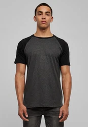 URBAN CLASSICS T-Shirt Raglan Contrast Tee (1-tlg) Dunkelgrau/Grau/Hellgrau