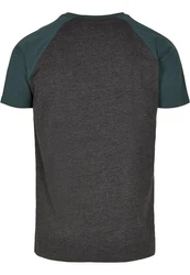 URBAN CLASSICS T-Shirt Raglan Contrast Tee (1-tlg) Grün/Dunkelgrau/Türkis/Dunkelgrün/Grau