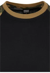 URBAN CLASSICS T-Shirt Raglan Contrast Tee (1-tlg) Dunkelgrün/Schwarz