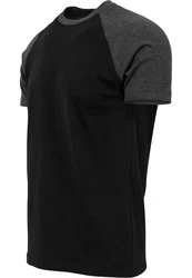 URBAN CLASSICS T-Shirt Raglan Contrast Tee (1-tlg) Dunkelgrau/Schwarz/Grau