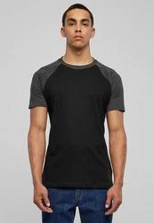 URBAN CLASSICS T-Shirt Raglan Contrast Tee (1-tlg) Dunkelgrau/Schwarz/Grau