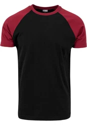 URBAN CLASSICS T-Shirt Raglan Contrast Tee (1-tlg) Dunkelrot/Bordeaux/Lila/Rot