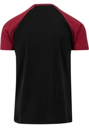 URBAN CLASSICS T-Shirt Raglan Contrast Tee (1-tlg) Dunkelrot/Bordeaux/Lila/Rot