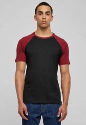 URBAN CLASSICS T-Shirt Raglan Contrast Tee (1-tlg) Dunkelrot/Bordeaux/Lila/Rot