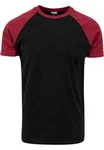 URBAN CLASSICS T-Shirt Raglan Contrast Tee (1-tlg) Dunkelrot/Bordeaux/Lila/Rot
