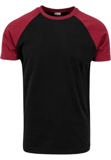 URBAN CLASSICS T-Shirt Raglan Contrast Tee (1-tlg) Dunkelrot/Bordeaux/Lila/Rot