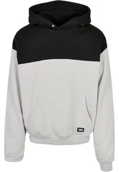 Urban Classics Sweatshirt Upper Block Hoody Hellgrau/Grau/Schwarz/Beige/Dunkelgrau