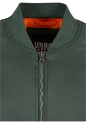URBAN CLASSICS Anorak Herren Basic Bomber Jacket (1-St) Dunkelgrün/Grün