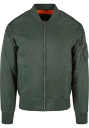 URBAN CLASSICS Anorak Herren Basic Bomber Jacket (1-St) Dunkelgrün/Grün