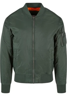 URBAN CLASSICS Anorak Herren Basic Bomber Jacket (1-St) Dunkelgrün/Grün
