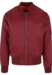 URBAN CLASSICS Anorak Herren Basic Bomber Jacket (1-St) Rot/Dunkelrot/Bordeaux/Braun