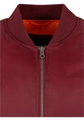 URBAN CLASSICS Anorak Herren Basic Bomber Jacket (1-St) Rot/Dunkelrot/Bordeaux/Braun