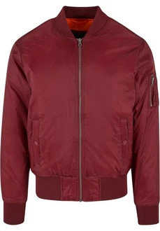 URBAN CLASSICS Anorak Herren Basic Bomber Jacket (1-St) Rot/Dunkelrot/Bordeaux/Braun